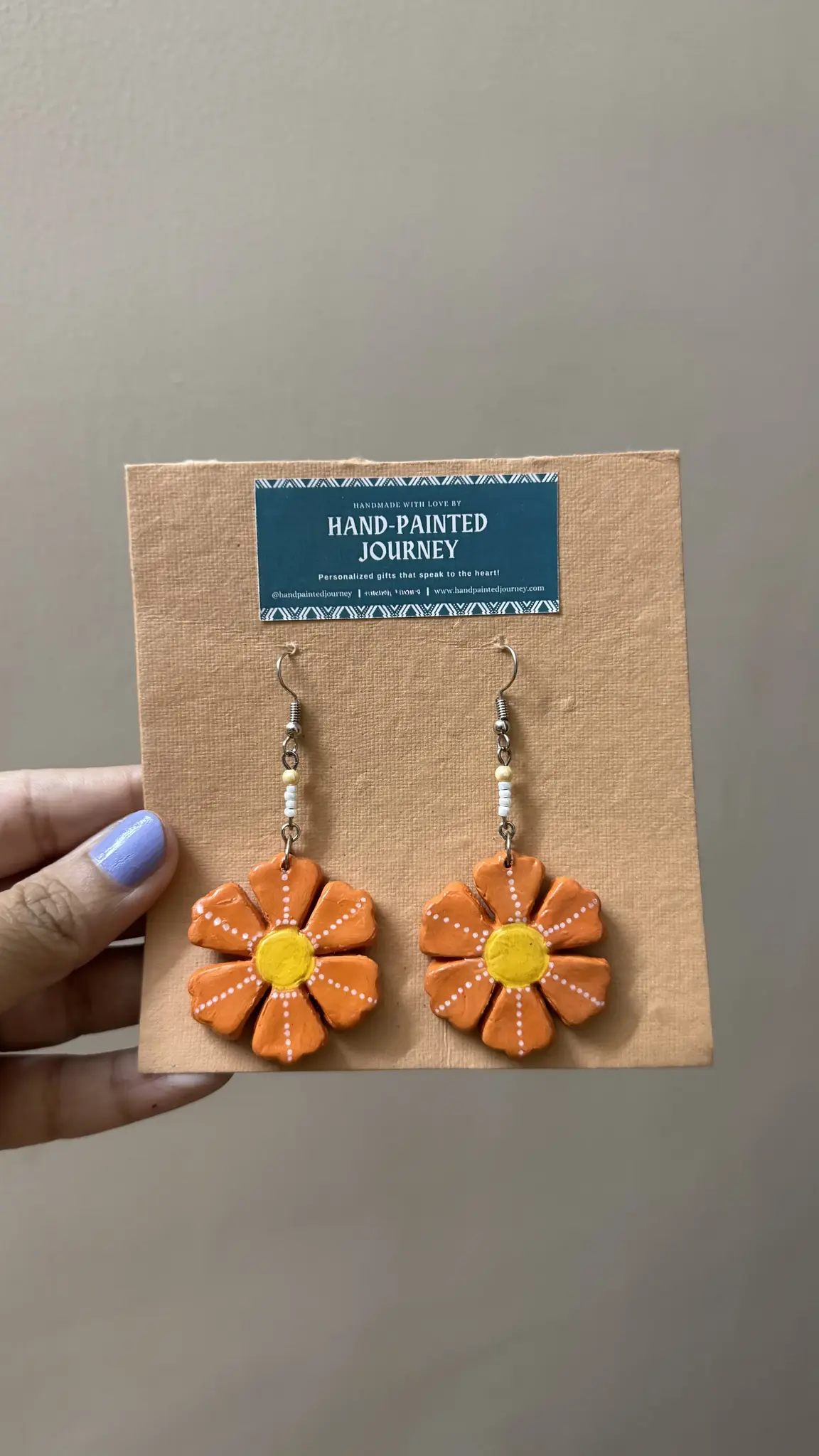 Kesari Phool Earrings
